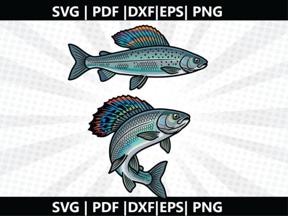 Arctic Grayling SVG Cut File for Creative Crafting