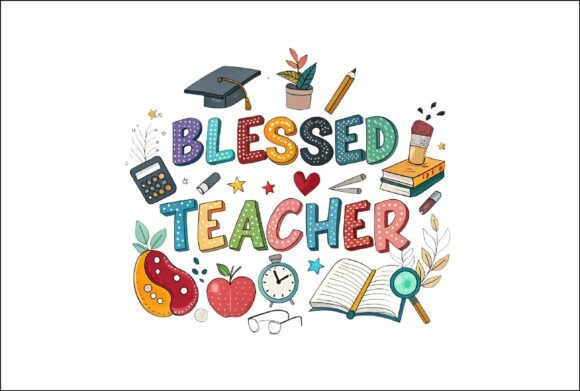 Blessed Teacher PNG: Clean, Versatile & Ready to Use