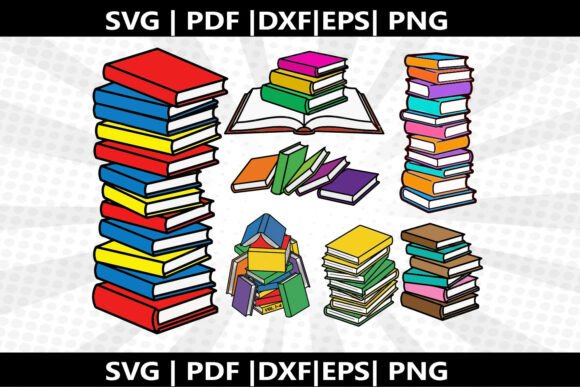 Books Stack SVG Cricut Cut File
