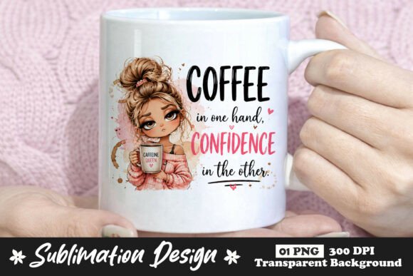 Coffee in One Hand Confidence PNG