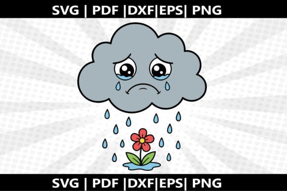 Creating Art with Sad Cloud Rain SVG Cricut Cut File
