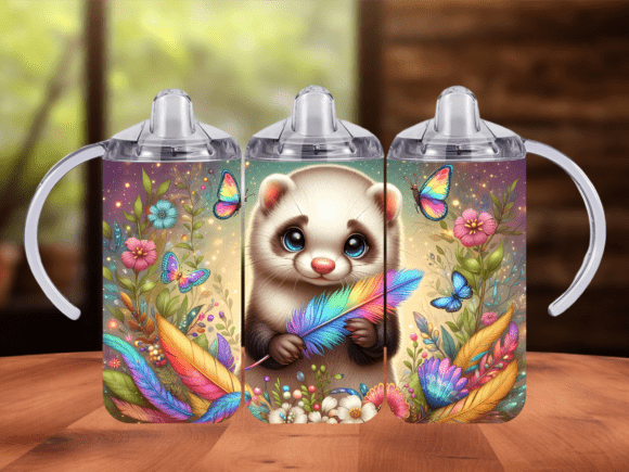 Ferret Colorful Feather 12 Oz Tumbler: A Versatile Design for Creative and Practical Use