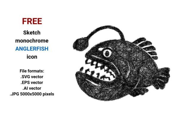FREE Sketch Anglerfish Icon