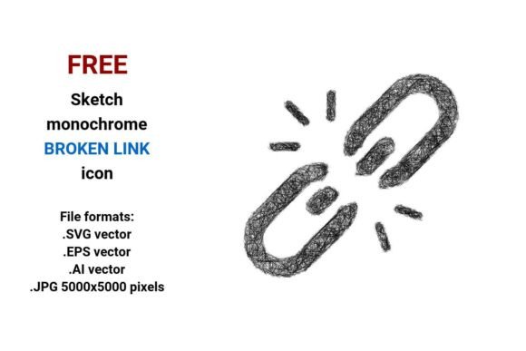 FREE Sketch Broken Link Icon