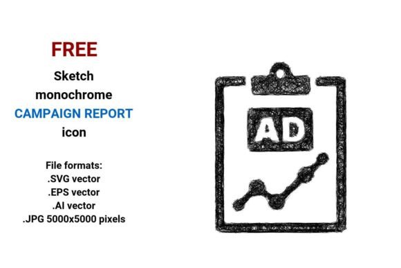 FREE Sketch Campaign Report Icon: Simple, Scalable, and Ready for Real Work