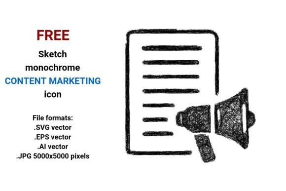 Free Sketch Content Marketing Icon
