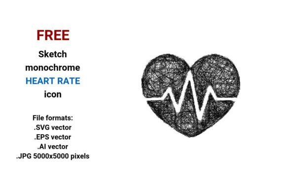 FREE Sketch Heart Rate Icon: A Versatile Tool for Designers and Creators