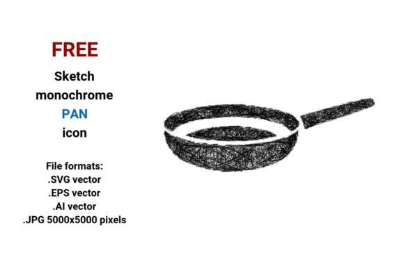 FREE Sketch Pan Icon: Hand-Drawn & Scalable