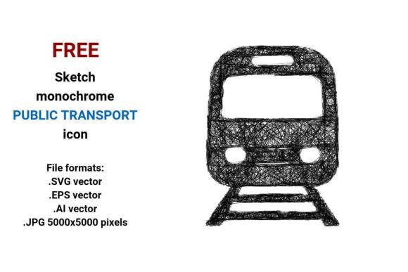 FREE Sketch Public Transport Icon: A Modern Design Asset for Creativity and Functionality