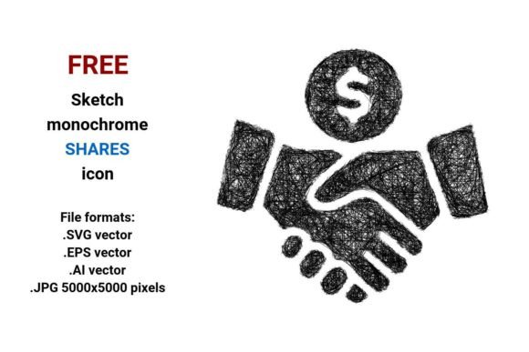FREE Sketch Shares Icon: A Versatile Design Asset for Finance and Branding