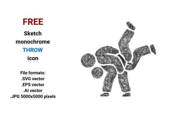 FREE Sketch Throw Icon: A Scalable, Hand-Drawn Resource for Martial Arts Design and UX