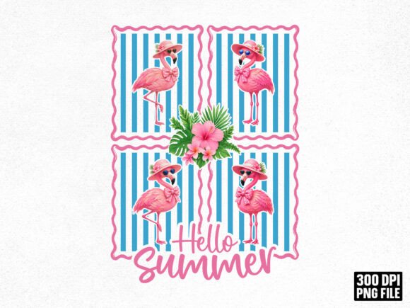 Hello Summer Flamingo Sunglass PNG: A Versatile Design Asset for Creative Professionals and Small Business Owners