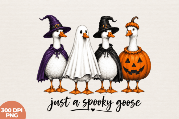 Just a Spooky Goose PNG Design