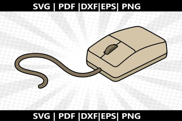 Mouse Cord SVG Cricut Cut File