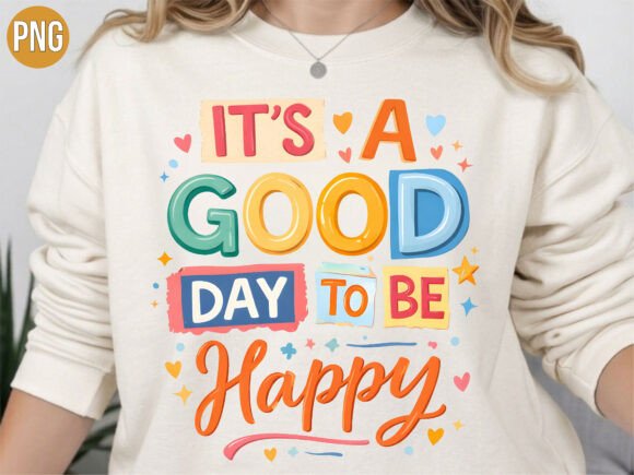 Retro Good Day to Be Happy PNG T-Shirt