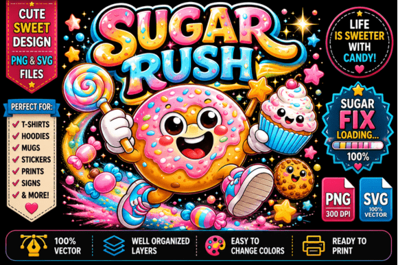 Sugar Rush 🍭⚡PNG SVG