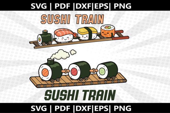 Sushi Train SVG Cricut Cut File
